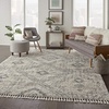 image:imageNourison Home Scandinavian Shag Denim Blue 710 x 106 Area Rug Easy Clean Non Shedding Bed Room Living Room Dining Room Kitchen 8x11IvoryGrey
