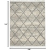 image:imageNourison Home Scandinavian Shag IvoryGrey 9 x 12 Area Rug  Easy Clean Non Shedding Bed Room Living Room Dining Room Kitchen 9 x 12