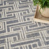 image:imageNourison Home Serenity Home Blue Ivory 9 x 12 Area Rug  Easy Clean Non Shedding Bed Room Living Room Dining Room Kitchen 9 x 12Blue Ivory