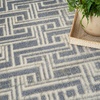 image:imageNourison Home Serenity Home Blue Ivory 9 x 12 Area Rug  Easy Clean Non Shedding Bed Room Living Room Dining Room Kitchen 9 x 12Blue Ivory