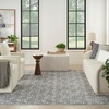 image:imageNourison Home Serenity Home Blue Ivory 9 x 12 Area Rug  Easy Clean Non Shedding Bed Room Living Room Dining Room Kitchen 9 x 12Blue Ivory
