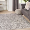 image:imageNourison Home Serenity Home Blue Ivory 9 x 12 Area Rug  Easy Clean Non Shedding Bed Room Living Room Dining Room Kitchen 9 x 12Grey Ivory