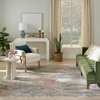 image:imageNourison Home Serenity Home Ivory 10 x 14 Area Rug  Easy Clean Non Shedding Bed Room Living Room Dining Room Kitchen 10 x 14Sage Multicolor