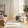 image:imageNourison Home Serenity Home Ivory 53 x 73 Area Rug  Easy Clean Non Shedding Bed Room Living Room Dining Room Kitchen 5 x 7Ivory