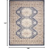 image:imageNourison Home Serenity Home Ivory Blue 9 x 12 Area Rug  Easy Clean Non Shedding Bed Room Living Room Dining Room Kitchen 9 x 12Ivory Blue