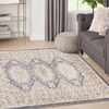 image:imageNourison Home Serenity Home Ivory Blue 9 x 12 Area Rug  Easy Clean Non Shedding Bed Room Living Room Dining Room Kitchen 9 x 12Ivory Blue