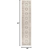 image:imageNourison Home Serenity Home Ivory Blue 9 x 12 Area Rug  Easy Clean Non Shedding Bed Room Living Room Dining Room Kitchen 9 x 12Ivory Grey