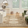image:imageNourison Home Serenity Home Ivory Blue 9 x 12 Area Rug  Easy Clean Non Shedding Bed Room Living Room Dining Room Kitchen 9 x 12Ivory Mocha
