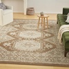 image:imageNourison Home Serenity Home Ivory Blue 9 x 12 Area Rug  Easy Clean Non Shedding Bed Room Living Room Dining Room Kitchen 9 x 12Ivory Mocha