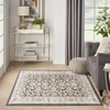 image:imageNourison Home Serenity Home Ivory Mocha 53 x 73 Area Rug  Easy Clean Non Shedding Bed Room Living Room Dining Room Kitchen 5 x 7Ivory Grey Blue