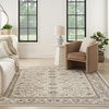 image:imageNourison Home Serenity Home Ivory Mocha 53 x 73 Area Rug  Easy Clean Non Shedding Bed Room Living Room Dining Room Kitchen 5 x 7Ivory Mocha