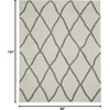 image:imageNourison Home ShangriLa Lattice Shag IvoryLight Grey 8 x 10 Area Rug 8 x 10Ivory