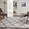 image:imageNourison Home ShangriLa Lattice Shag IvoryLight Grey 8 x 10 Area Rug 8 x 10Ivory