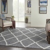 image:imageNourison Home ShangriLa Lattice Shag IvoryLight Grey 8 x 10 Area Rug 8 x 10IvoryLight Grey