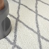 image:imageNourison Home ShangriLa Lattice Shag IvoryLight Grey 8 x 10 Area Rug 8 x 10IvoryLight Grey