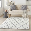image:imageNourison Home ShangriLa Lattice Shag IvoryLight Grey 8 x 10 Area Rug 8 x 10IvoryLight Grey