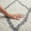 image:imageNourison Home ShangriLa Lattice Shag IvoryLight Grey 8 x 10 Area Rug 8 x 10IvoryLight Grey