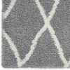 image:imageNourison Home ShangriLa Lattice Shag IvoryLight Grey 8 x 10 Area Rug 8 x 10IvoryLight Grey