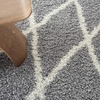 image:imageNourison Home ShangriLa Lattice Shag IvoryLight Grey 8 x 10 Area Rug 8 x 10Light GreyIvory
