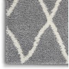 image:imageNourison Home ShangriLa Lattice Shag IvoryLight Grey 8 x 10 Area Rug 8 x 10Light GreyIvory