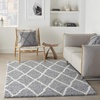 image:imageNourison Home ShangriLa Lattice Shag IvoryLight Grey 8 x 10 Area Rug 8 x 10Light GreyIvory