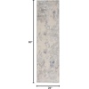 image:imageNourison Home Sleek Textures IvoryGrey 710 x 106 Area Rug  Easy Clean Non Shedding Bed Room Living Room Dining Room Kitchen 8 x 1122 x 76 Runner