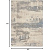 image:imageNourison Home Solace Ivory Grey Blue 8 x 10 Area Rug  Easy Clean Non Shedding Bed Room Living Room Dining Room Kitchen 8 x 1053 x 73 Rectangular