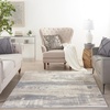 image:imageNourison Home Solace Ivory Grey Blue 8 x 10 Area Rug  Easy Clean Non Shedding Bed Room Living Room Dining Room Kitchen 8 x 1053 x 73 Rectangular