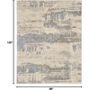 image:imageNourison Home Solace Ivory Grey Blue 8 x 10 Area Rug  Easy Clean Non Shedding Bed Room Living Room Dining Room Kitchen 8 x 108 x 10 Rectangular