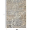 image:imageNourison Home Solace Ivory Grey Blue 8 x 10 Area Rug  Easy Clean Non Shedding Bed Room Living Room Dining Room Kitchen 8 x 10GreyBeige