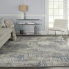 image:imageNourison Home Solace Ivory Grey Blue 8 x 10 Area Rug  Easy Clean Non Shedding Bed Room Living Room Dining Room Kitchen 8 x 10IvoryGreyBlue