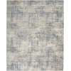 image:imageNourison Home Solace Ivory Grey Blue 8 x 10 Area Rug  Easy Clean Non Shedding Bed Room Living Room Dining Room Kitchen 8 x 10IvoryGreyBlue