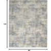 image:imageNourison Home Solace Ivory Grey Blue 8 x 10 Area Rug  Easy Clean Non Shedding Bed Room Living Room Dining Room Kitchen 8 x 10IvoryGreyBlue