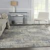 image:imageNourison Home Solace Ivory Grey Blue 8 x 10 Area Rug  Easy Clean Non Shedding Bed Room Living Room Dining Room Kitchen 8 x 10IvoryGreyBlue