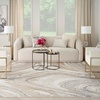 image:imageNourison Home Splash Cream Grey 9 x 12 Area Rug  Easy Clean Non Shedding Bed Room Living Room Dining Room Kitchen 9 x 12Cream Grey