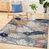 image:imageNourison Home Suncoast Multicolor 53 x 73 Area Rug  Easy Clean Non Shedding Bed Room Living Room Dining Room Kitchen 5 x 7Denim Multi