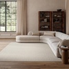 image:imageNourison Home Textured Home Ivory Beige 8 x Round Area Rug  Easy Clean Non Shedding Bed Room Living Room Dining Room Kitchen 8 x RoundIvory Beige