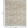 image:imageNourison Home Traditional Home Traditional Grey 26 x 46 Area Rug Easy Cleaning Non Shedding Bed Room Living Room Dining Room Kitchen 3x5Grey