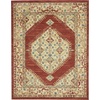 image:imageNourison Home Traditional Vintage Center Medallion Red 8 x 11 Area Rug Easy Cleaning Non Shedding Bed Room Living Room Dining Room Kitchen 8x11Red