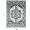 image:imageNourison Home Traditional Vintage Traditional Ivory Blue 53 x 73 Area Rug Easy Clean Non Shedding Bed Room Living Room Dining Room Kitchen 5x7Ivory Blue