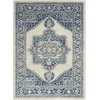 image:imageNourison Home Traditional Vintage Traditional Ivory Blue 53 x 73 Area Rug Easy Clean Non Shedding Bed Room Living Room Dining Room Kitchen 5x7Ivory Blue