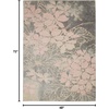 image:imageNourison Home Tranquil Grey Pink 8 x 10 Area Rug  Easy Clean Non Shedding Bed Room Living Room Dining Room Kitchen 8 x 10GreyPink