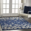 image:imageNourison Home Tranquil Ivory 810 x 1110 Area Rug  Easy Clean Non Shedding Bed Room Living Room Dining Room Kitchen 9 x 12Navy