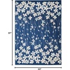 image:imageNourison Home Tranquil Ivory 810 x 1110 Area Rug  Easy Clean Non Shedding Bed Room Living Room Dining Room Kitchen 9 x 12Navy