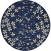 image:imageNourison Home Tranquil Ivory 810 x 1110 Area Rug  Easy Clean Non Shedding Bed Room Living Room Dining Room Kitchen 9 x 12Navy
