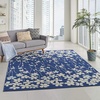 image:imageNourison Home Tranquil Ivory 810 x 1110 Area Rug  Easy Clean Non Shedding Bed Room Living Room Dining Room Kitchen 9 x 12Navy