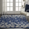 image:imageNourison Home Tranquil Ivory 810 x 1110 Area Rug  Easy Clean Non Shedding Bed Room Living Room Dining Room Kitchen 9 x 12Navy
