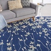 image:imageNourison Home Tranquil Ivory 810 x 1110 Area Rug  Easy Clean Non Shedding Bed Room Living Room Dining Room Kitchen 9 x 12Navy