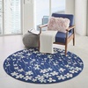image:imageNourison Home Tranquil Ivory 810 x 1110 Area Rug  Easy Clean Non Shedding Bed Room Living Room Dining Room Kitchen 9 x 12Navy