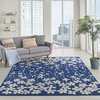 image:imageNourison Home Tranquil Ivory 810 x 1110 Area Rug  Easy Clean Non Shedding Bed Room Living Room Dining Room Kitchen 9 x 12Navy